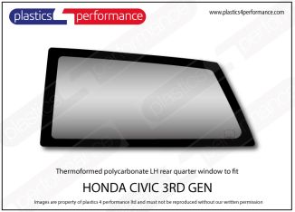 HONDA - Civic AG/ AH - Lexan Polycarbonate left rear quarter window