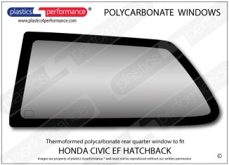 HONDA - Civic EF - Lexan Polycarbonate left rear quarter window