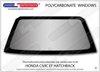 HONDA - Civic EF - Lexan Polycarbonate rear screen