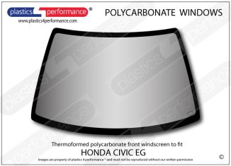 HONDA - Civic EG - Hardcoated Lexan Polycarbonate front windscreen
