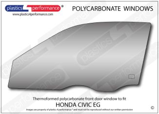 HONDA - Civic EG - Lexan Polycarbonate left front door window