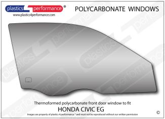 HONDA - Civic EG - Lexan Polycarbonate right front door window