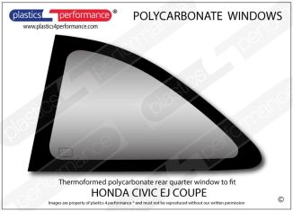 Honda Civic EJ Coupe (EJ1/2) - Lexan Polycarbonate rear quarter window