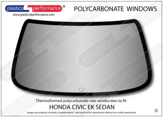 HONDA - Civic EK – 4dr Sedan - Lexan Polycarbonate rear screen