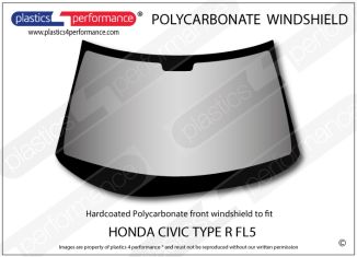 HONDA - Civic FL5 Type R - Hardcoated Lexan Polycarbonate front windscreen