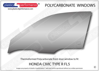 HONDA - Civic FL5 Type R - Lexan Polycarbonate left front door window