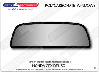 HONDA - CR-X del Sol - Lexan Polycarbonate rear screen