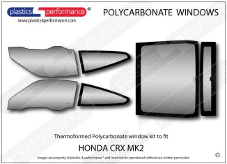 HONDA - CRX MK2 - Lexan Polycarbonate window kit