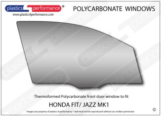 HONDA - Fit/ Jazz MK1 - Lexan Polycarbonate right front door window