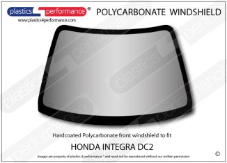 HONDA Integra DC2 - Hardcoated Lexan Polycarbonate front windscreen
