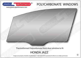 HONDA - Fit/ Jazz MK2 - Lexan Polycarbonate left front door window