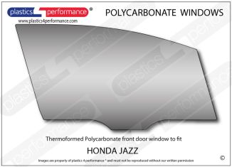 HONDA - Jazz - Lexan Polycarbonate right front door window
