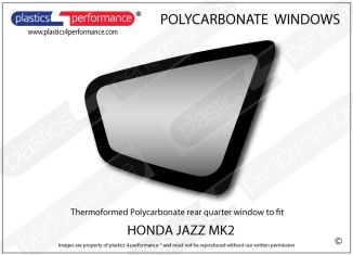 HONDA - Fit/ Jazz MK2 - Lexan Polycarbonate right rear quarter window