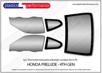 HONDA - Prelude (4th Gen 1991-1996) - Lexan Polycarbonate window kit