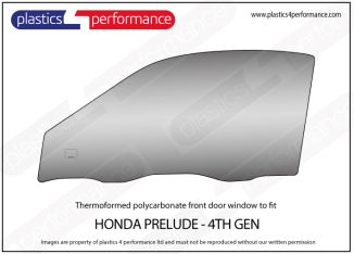 HONDA - Prelude (4th Gen 1991 - 1996) - Lexan Polycarbonate left front door window