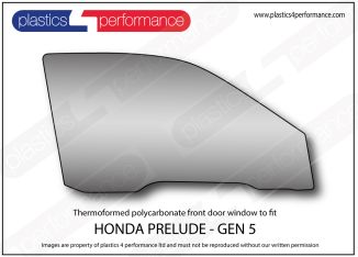 HONDA - Prelude 5th Gen - Lexan Polycarbonate right front door window