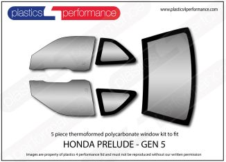 HONDA - Prelude 5th Gen - Lexan Polycarbonate window kit