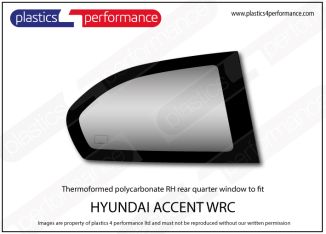 HYUNDAI - Accent WRC - Lexan Polycarbonate right rear quarter window