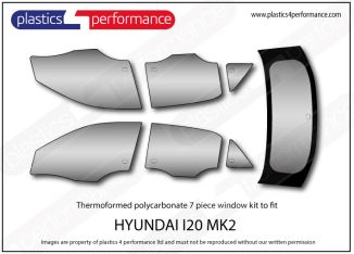 Hyundai i20 MK2 (5 door 2014+) Motorsport Lexan Window Kit