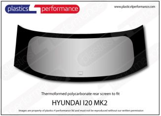 HYUNDAI i20 MK2 - Lexan Polycarbonate rear screen
