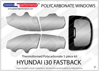 HYUNDAI - i30 Fastback - Lexan Polycarbonate window kit