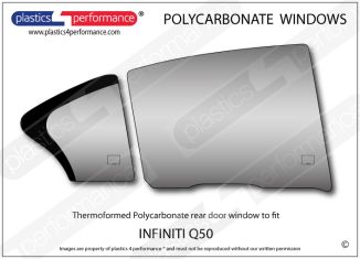 INIFINITI Q50 - Lexan Polycarbonate right rear door window