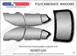 INFINITI Q50 - Lexan Polycarbonate window kit