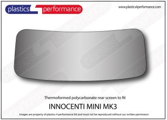 INNOCENTI MINI MK3 Polycarbonate rear screen