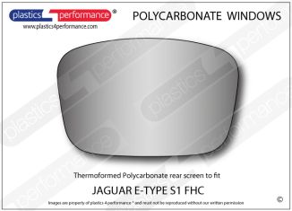 JAGUAR - E type S1 FHC - Perspex Polycarbonate rear screen
