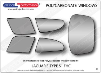 JAGUAR - E type S1 FHC - Perspex Polycarbonate window kit