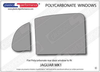 JAGUAR MK1 - Lexan Polycarbonate right rear door window