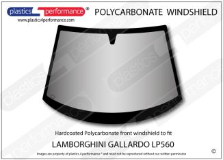 LAMBORGHINI - Gallardo LP560 - Hardcoated Lexan Polycarbonate front windscreen