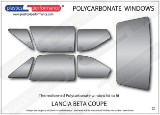 LANCIA Beta Coupe - Lexan Polycarbonate window kit
