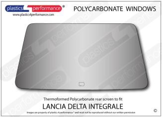 LANCIA - Delta Integrale - Lexan Polycarbonate rear screen