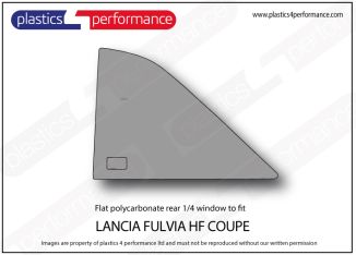 LANCIA - Fulvia HF - Lexan Polycarbonate left rear quarter window