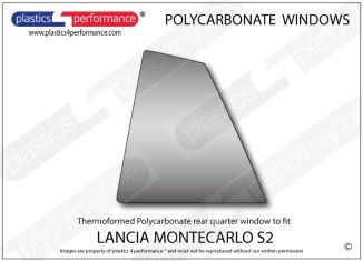 LANCIA - Montecarlo S2 - Lexan Polycarbonate left rear quarter window