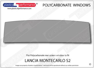LANCIA - Montecarlo S2 - Lexan Polycarbonate rear screen
