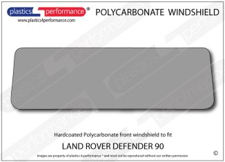LAND ROVER - Defender 90 - Hardcoated Lexan Polycarbonate front windscreen