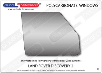 LAND ROVER - Discovery 2 - Lexan Polycarbonate right front door window