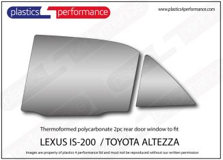 TOYOTA - ALTEZZA XE10 - Lexan Polycarbonate left rear door window