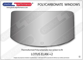 LOTUS - Elan +2 - Lexan Polycarbonate rear screen