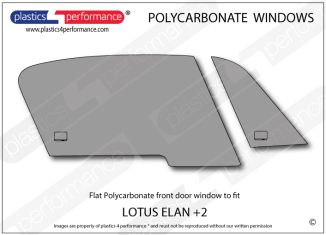 LOTUS - Elan +2 - Lexan Polycarbonate right front door window