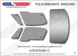 LOTUS - Elan +2 - Lexan Polycarbonate window kit