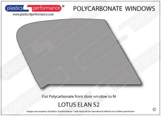 LOTUS Elan S2 - Lexan Polycarbonate right front door window