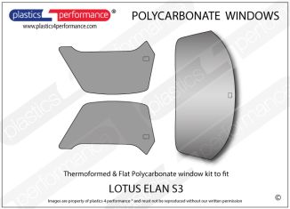 LOTUS - Elan S3 - Lexan Polycarbonate window kit