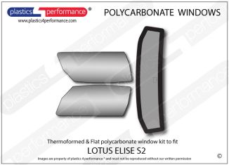 LOTUS - Elise S2 - Lexan Polycarbonate window kit