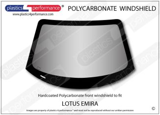 LOTUS Emira - Hardcoated Lexan Polycarbonate front windshield