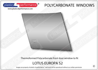 LOTUS - Europa S2 - Lexan Polycarbonate right front door window