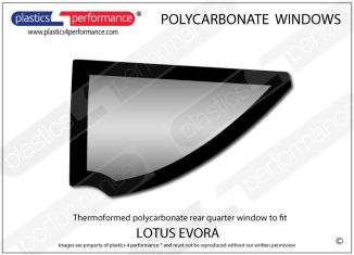 LOTUS - Evora - Lexan Polycarbonate left rear quarter window