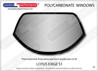 LOTUS - Exige S1 - Hardcoated Lexan Polycarbonate front windscreen